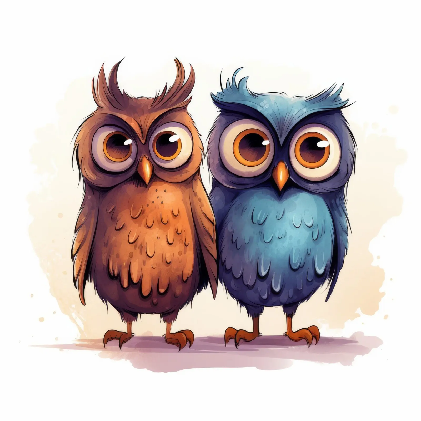 Retro Owl Duo pellicola backlit da Funny Animals