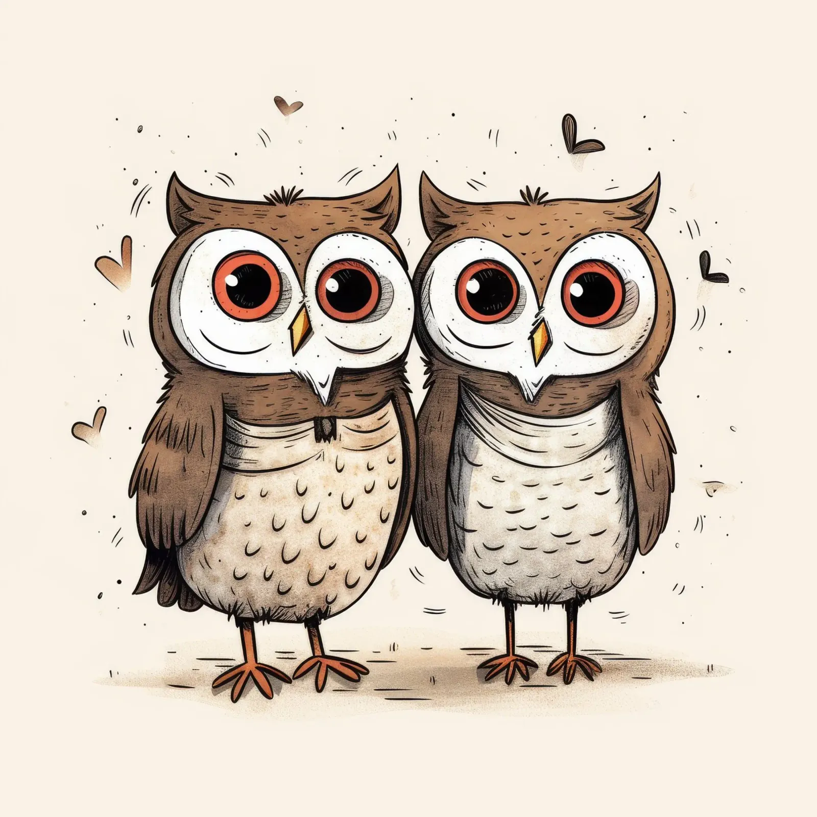 Retro Owl Duo pellicola backlit da Funny Animals