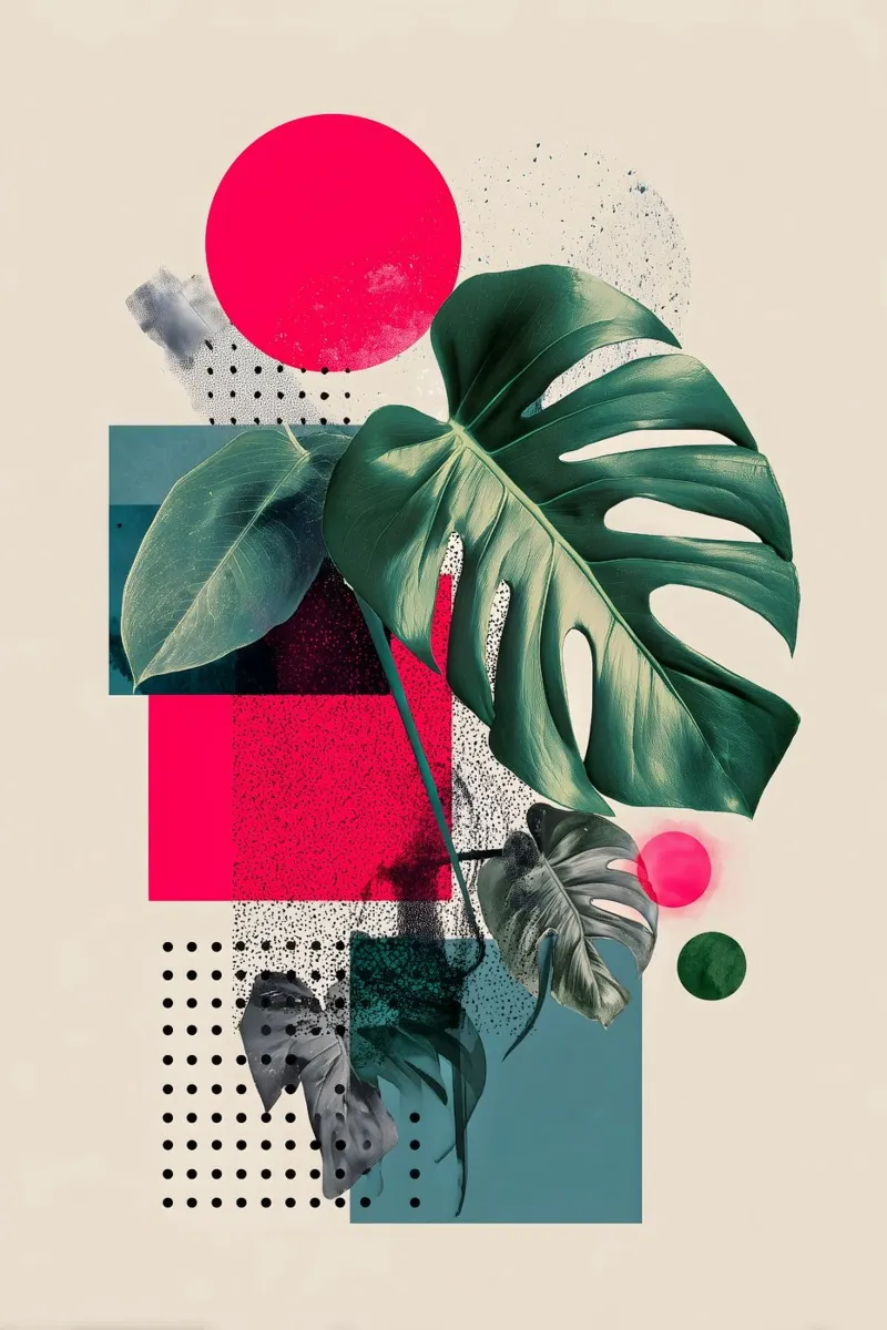 Monstera arte botanica poster da Studio Verde