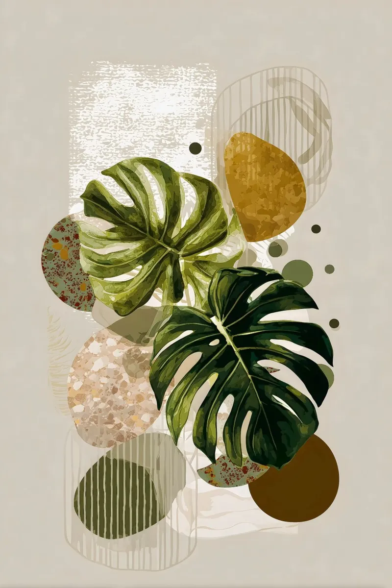 Monstera Botanik Kunst Poster von Studio Verde