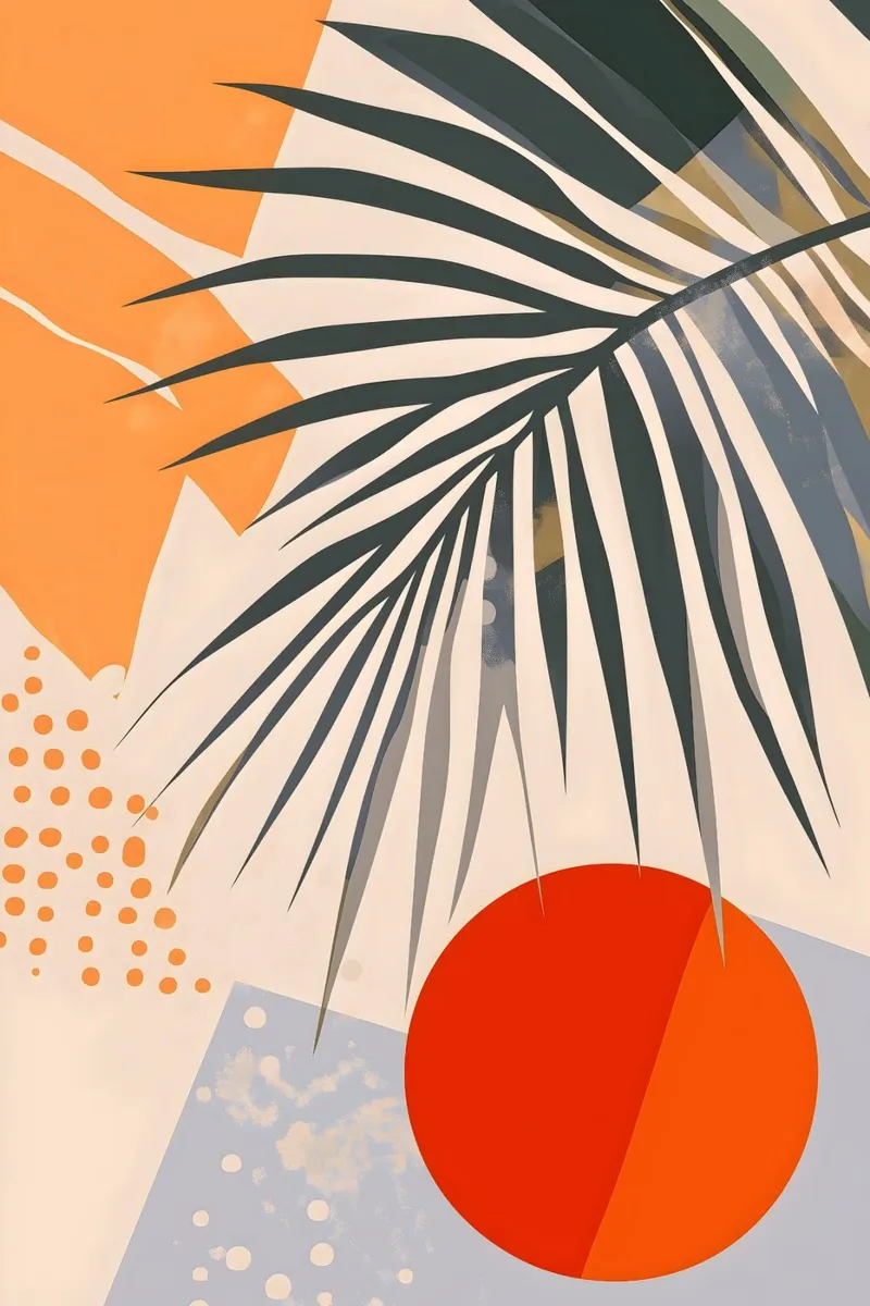 Palm leaves art hahnemühle by Studio Verde