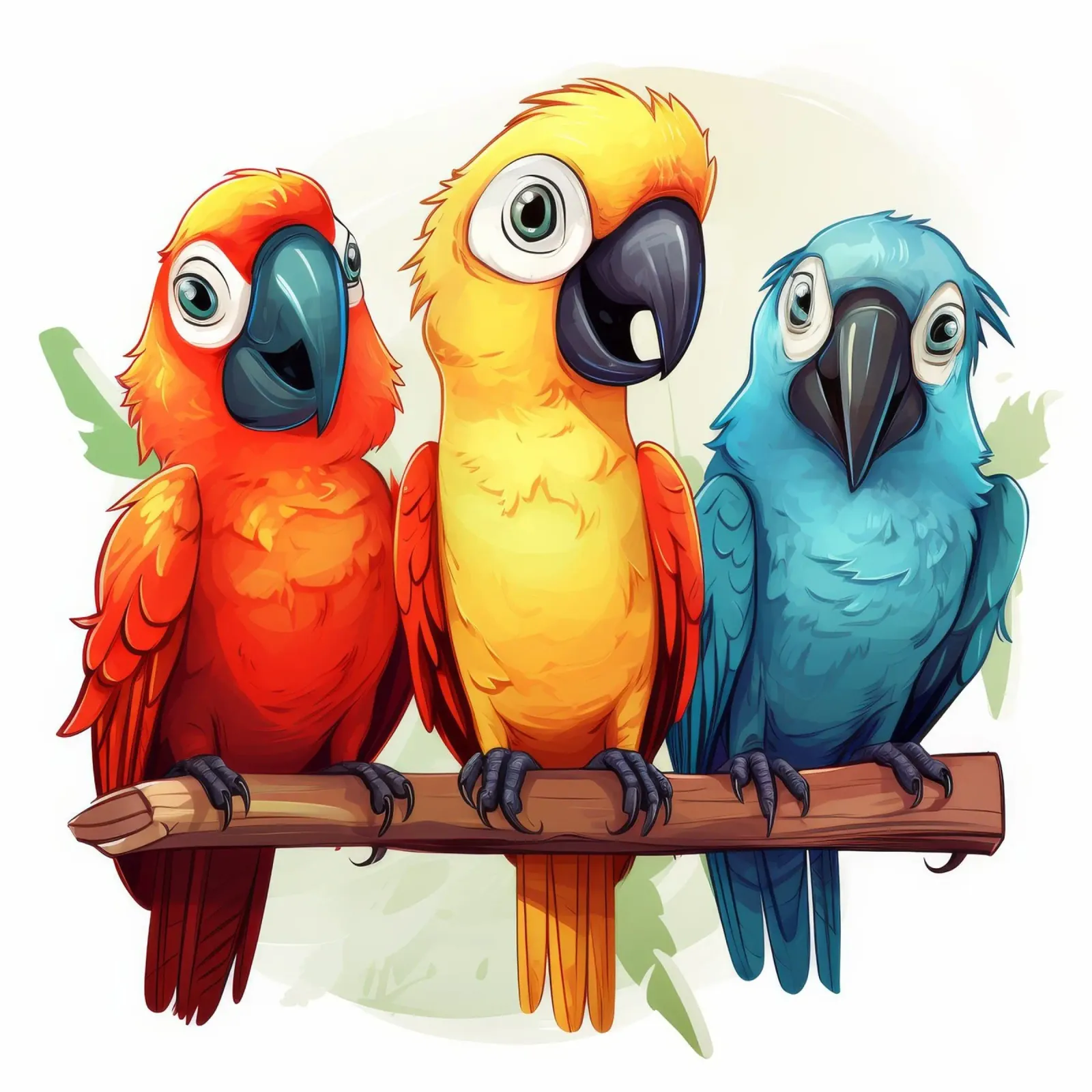 Retro Parrot Gang acrylic glass by Funny Animals