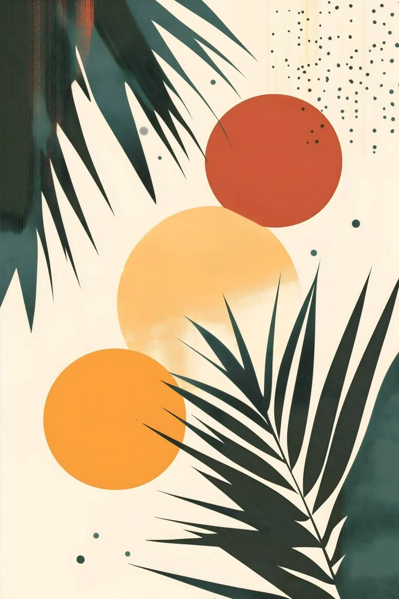 Palm fronds abstract art poster by Studio Verde