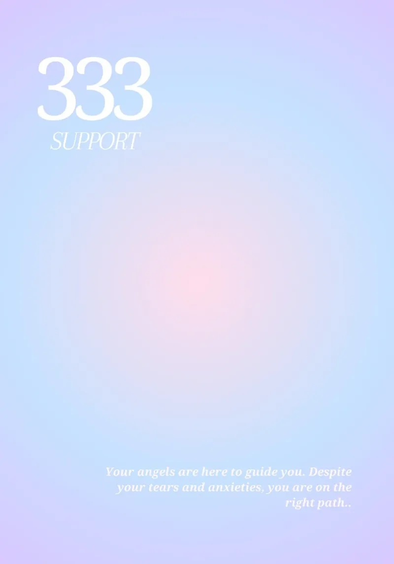 Numero dell'angelo 333 Aura Gradient Print - Supporto e percorso pellicola backlit da homdeco