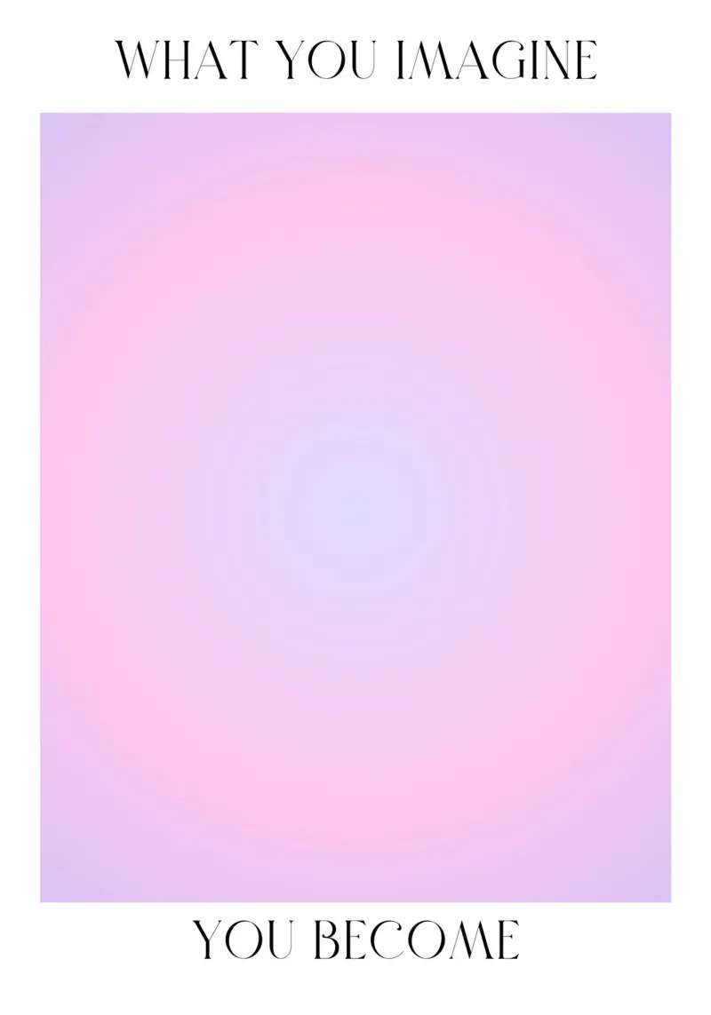 Lo que imaginas te convierte en - Aura Gradient Print metacrilato de homdeco