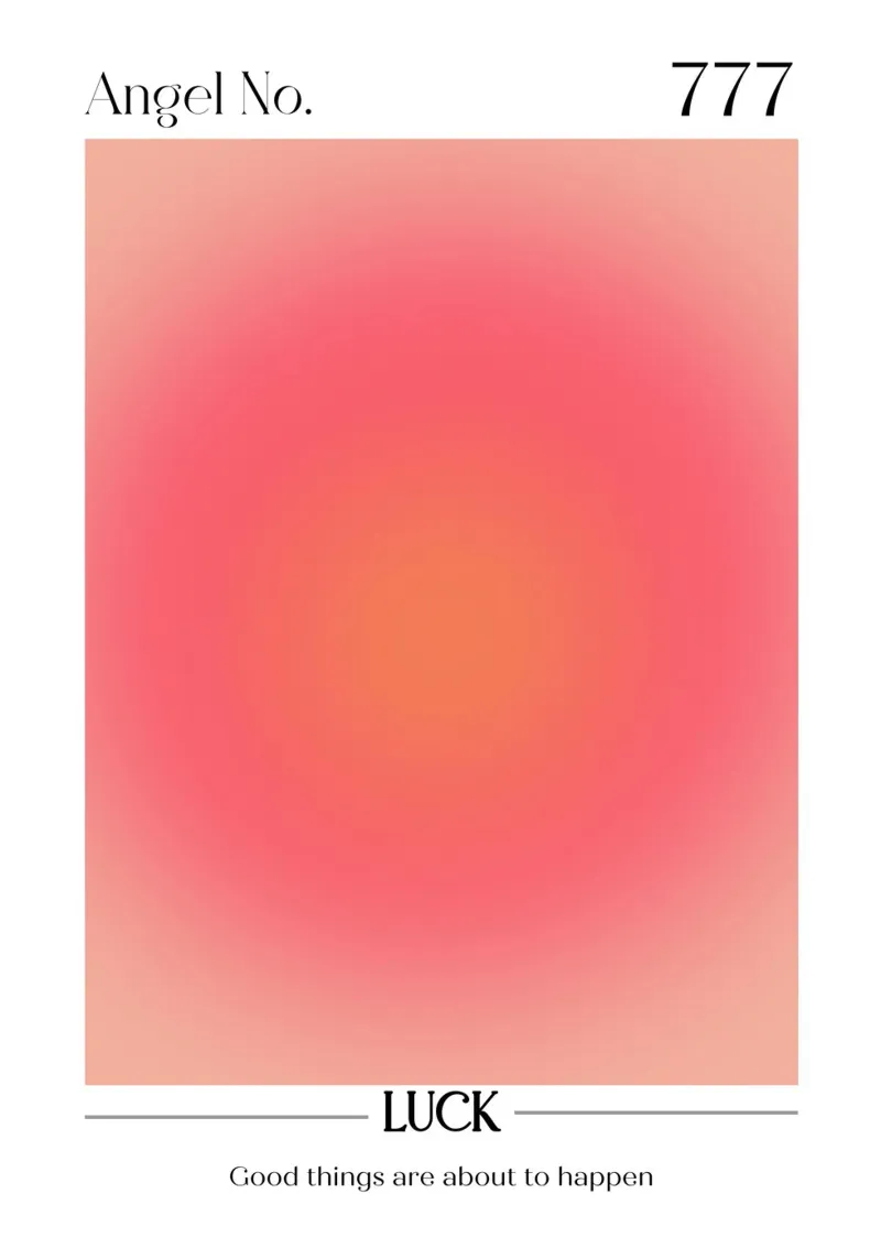 Angelo Numero 777 Aura Gradient Print - Fortuna e positività plexiglass da homdeco