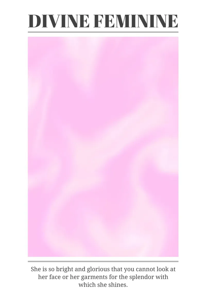 Divine Feminine Pink Aura Gradient Art Print canvas met Baklijst van homdeco