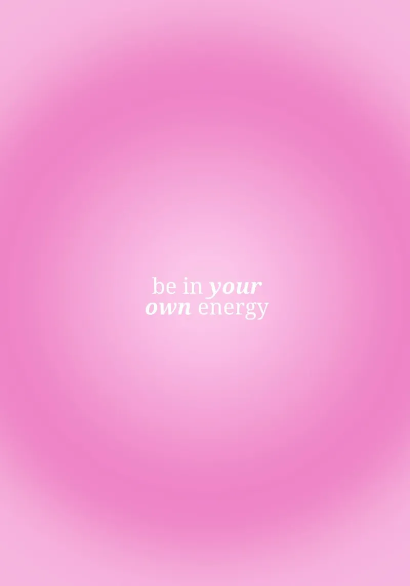 Be In Your Own Energy - Roze Aura Kleurverloop Print canvas van homdeco