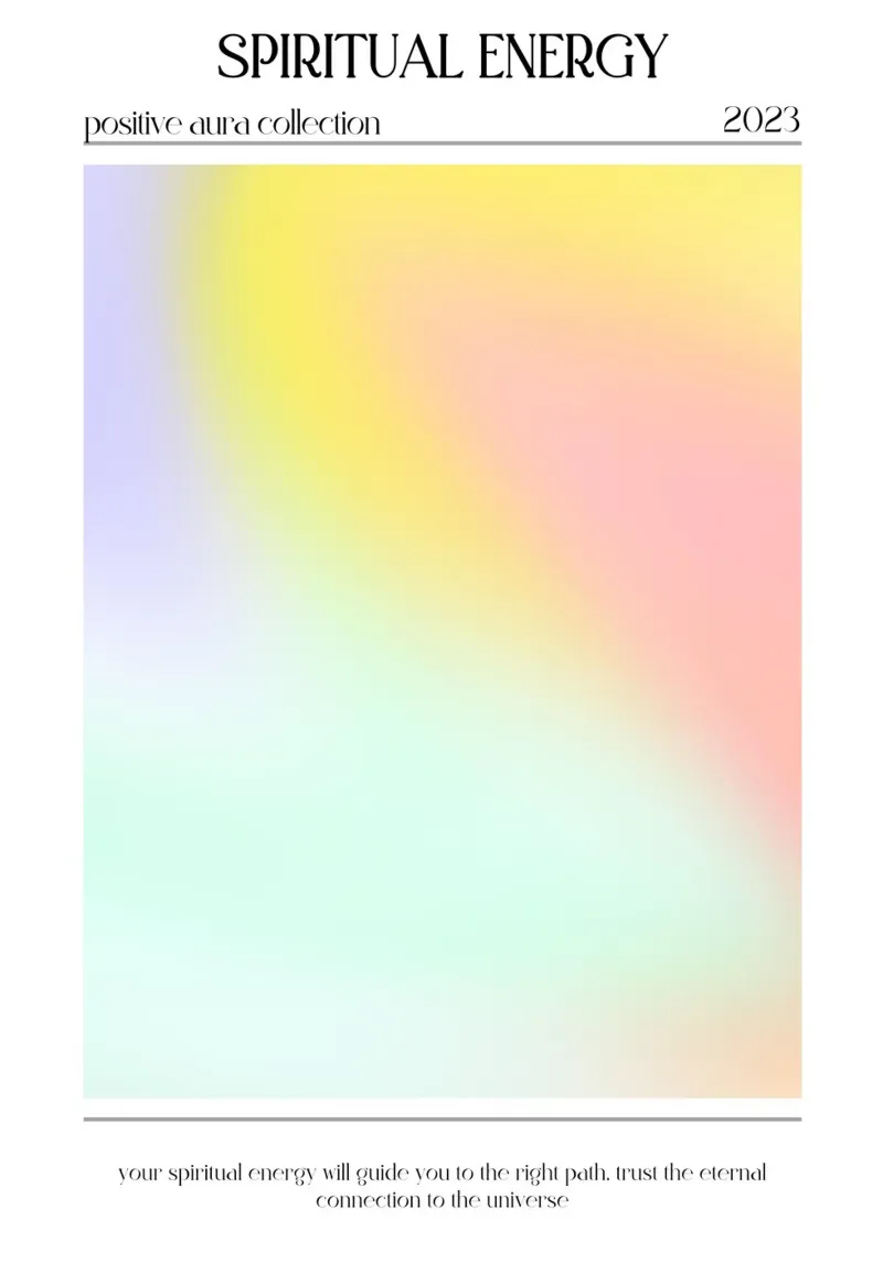 Spirituele Energie 2023 - Positieve Aura Kleurverloop Print hahnemühle van homdeco
