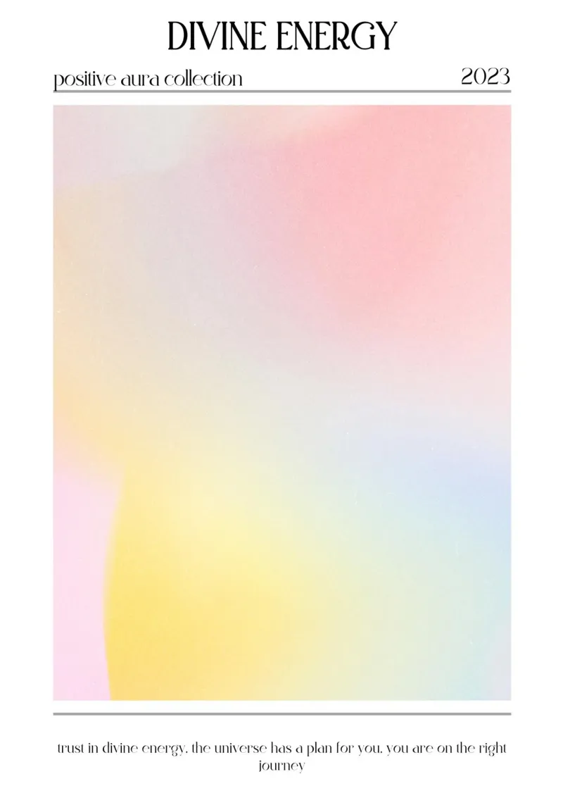 Goddelijke Energie 2023 - Positieve Aura Kleurverloop Print canvas van homdeco