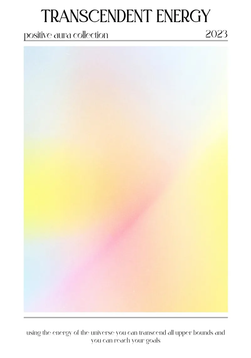 Transcendente Energie 2023 - Positieve Aura Kleurverloop Print canvas van homdeco