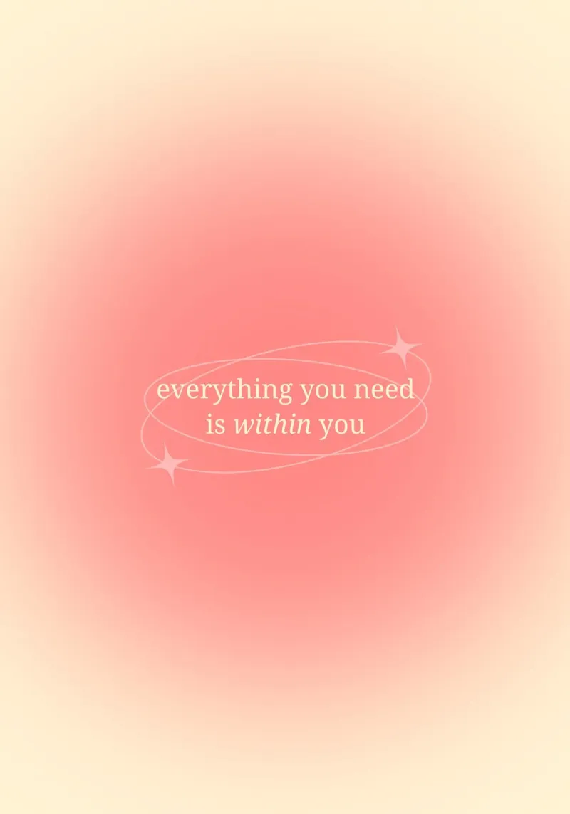 Everything You Need Is Within You - Aura Print canvas by homdeco