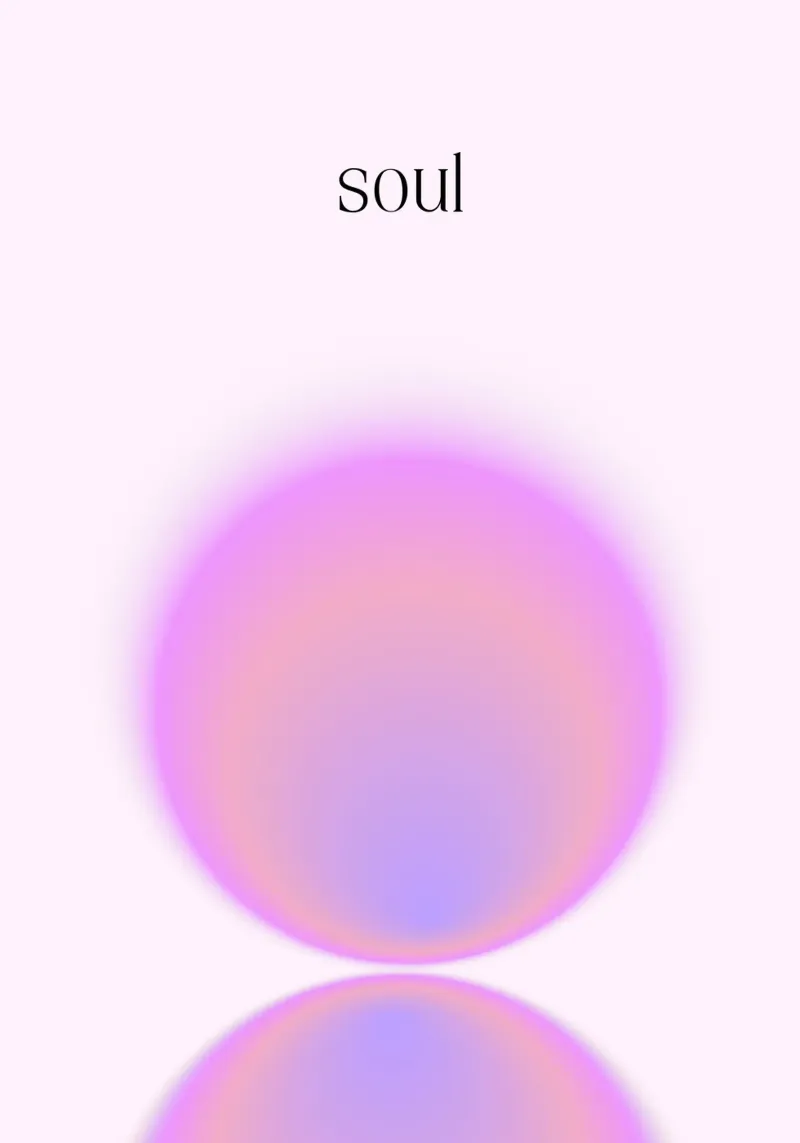 Soul Aura Reflection Rose Purple Gradient Print plexiglas de homdeco