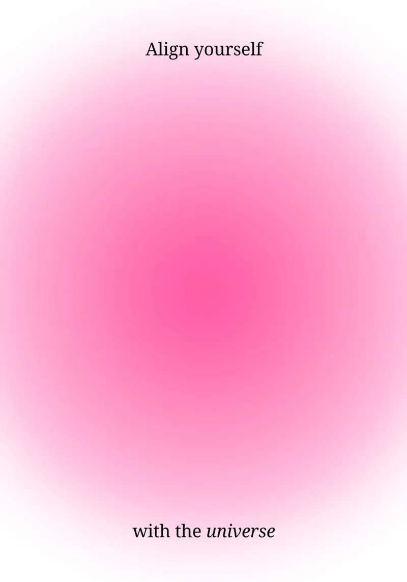 Align Yourself With Universe - Pink Aura Gradient Print canvas by homdeco