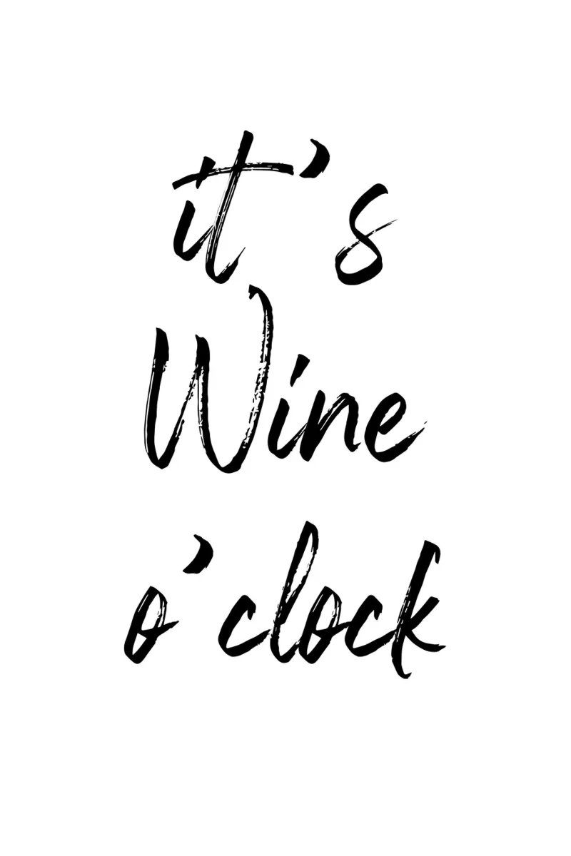 It's Wine o'clock pellicola backlit da Typo Designs