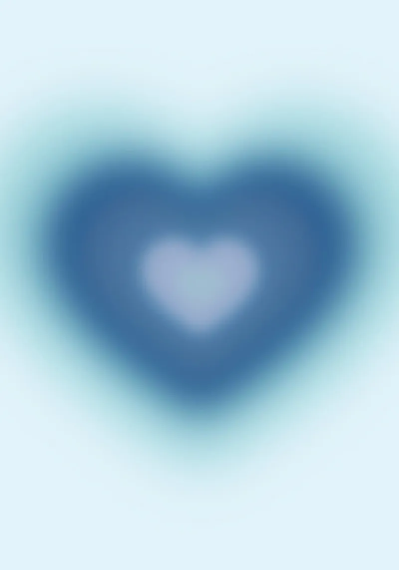 Blaues Herz Aura Gradient Liebe Kunstdruck Hahnemühle von homdeco