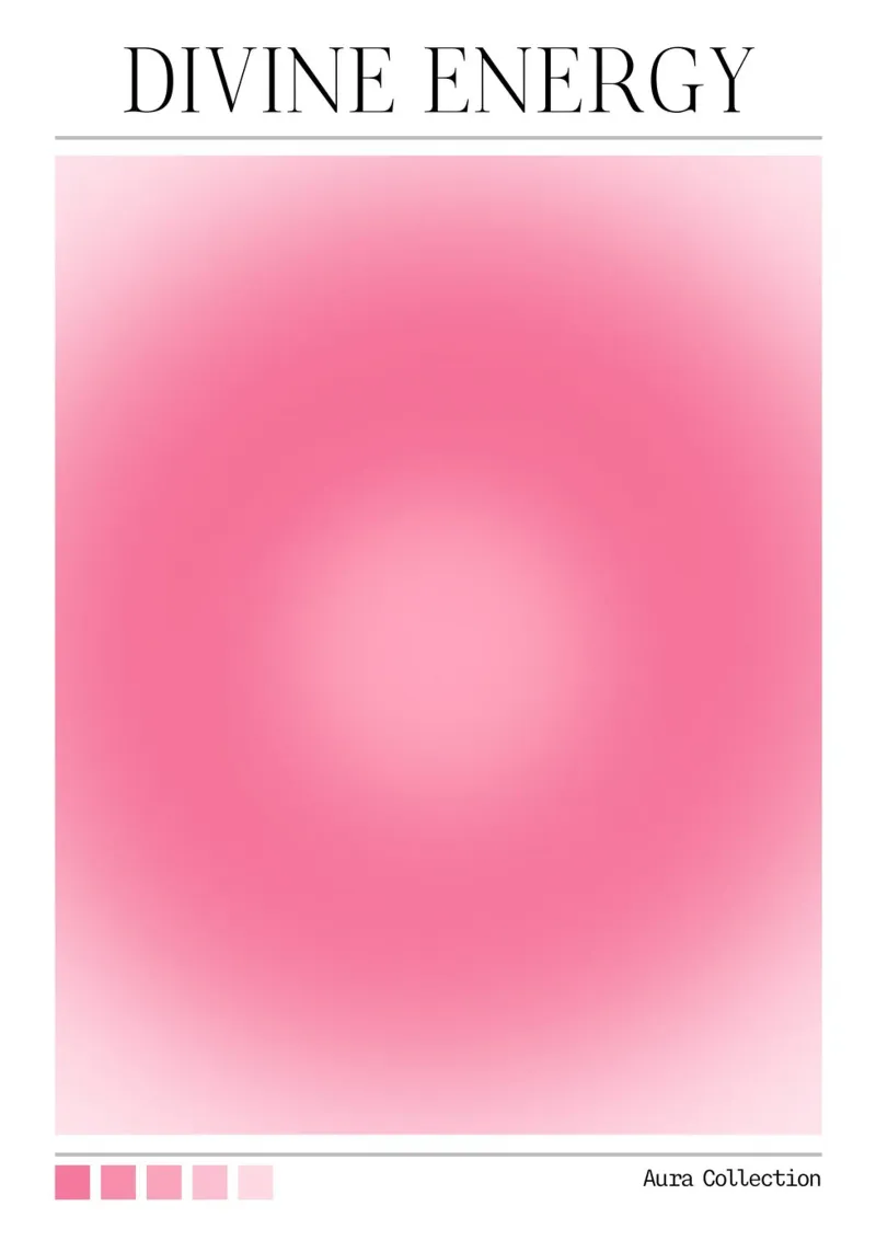 Divine Energy Roze Aura Kleurverloop Print - Aura Collectie canvas van homdeco