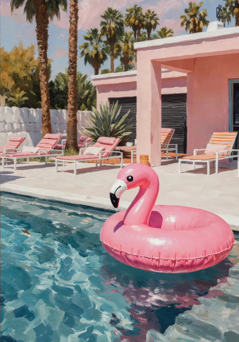 Flamingo Float Hahnemühle von Attaboy Dsgn