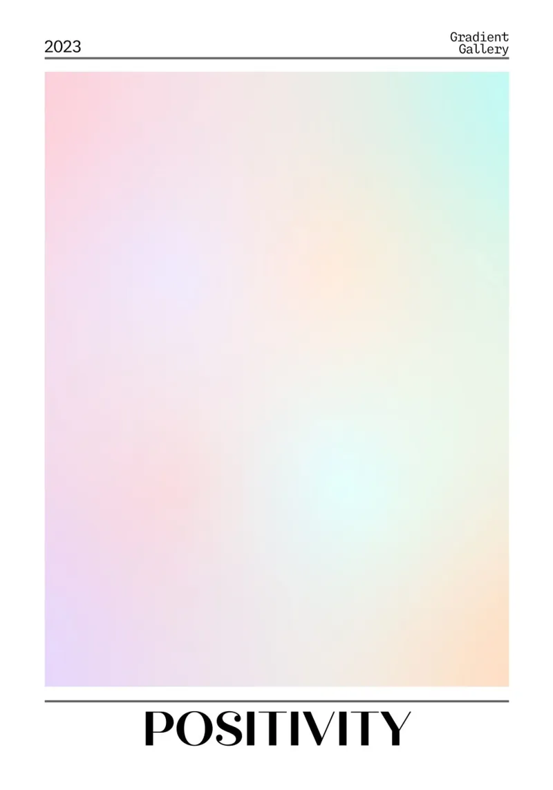 Gradient Gallery 2023 - Stampa Ombre Pastello Positività pellicola backlit da homdeco