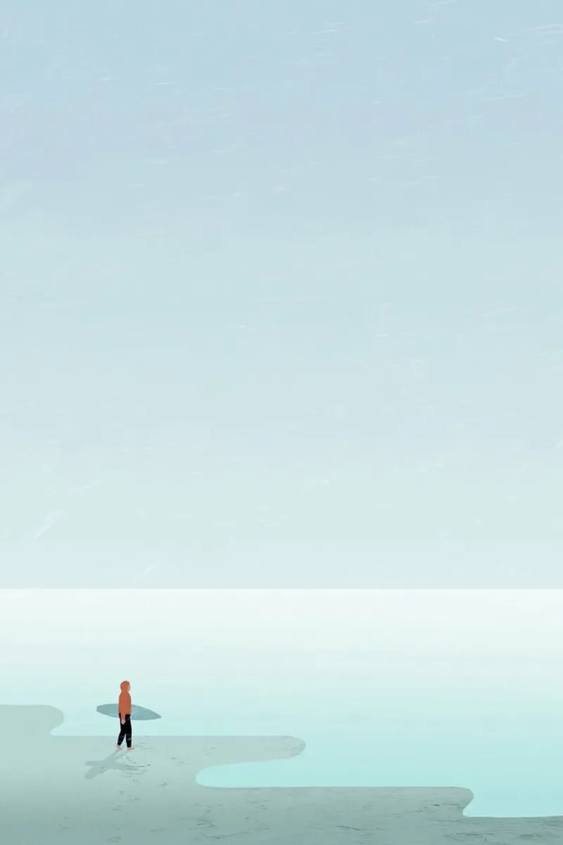 Surfing poster con telaio in plastica da Katinka Reinke