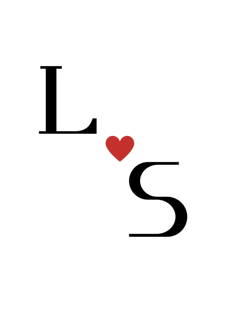 L & S Coeur Poster - Décoration murale affectueuse plexiglas de StrindesignStudio