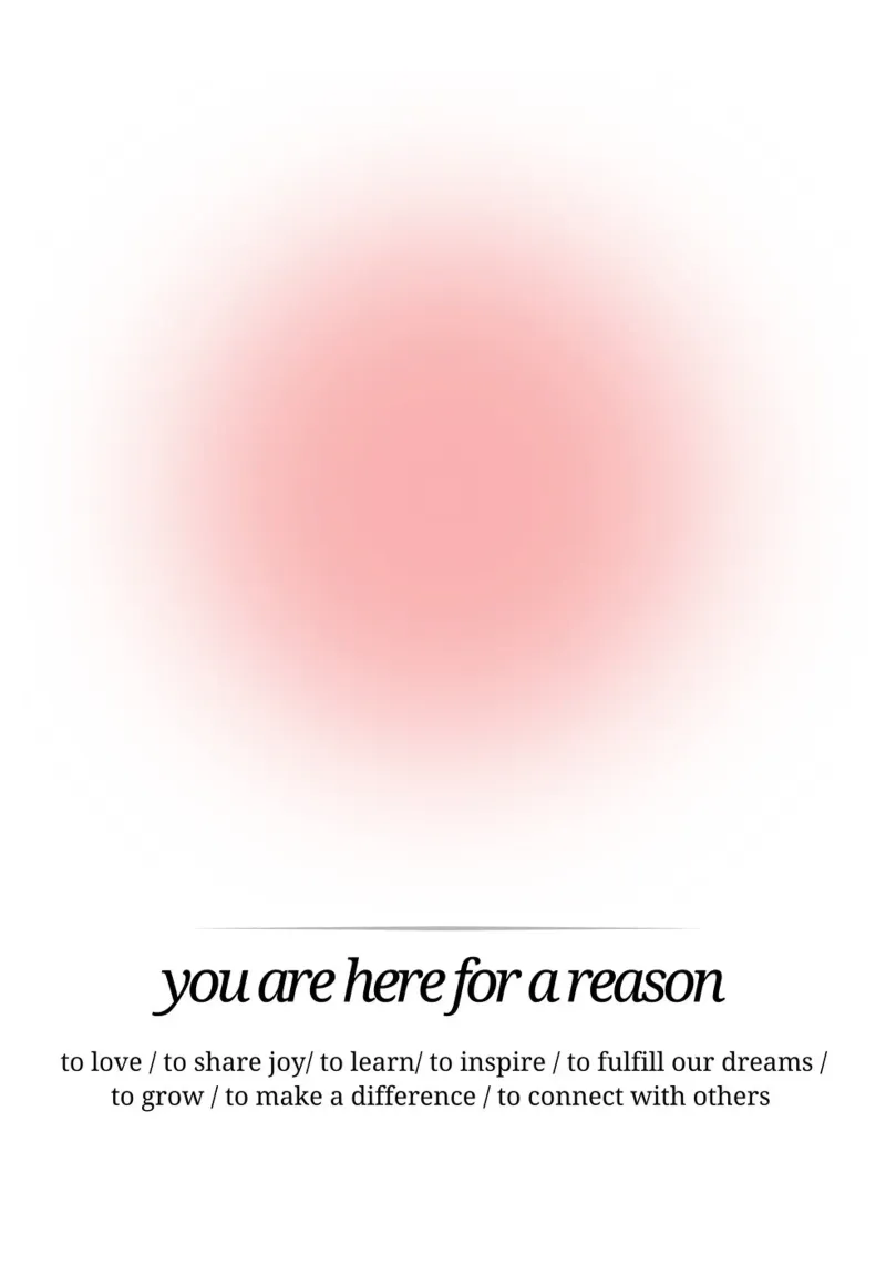 Sei qui per una ragione - Stampa Aura rosa pellicola backlit da homdeco