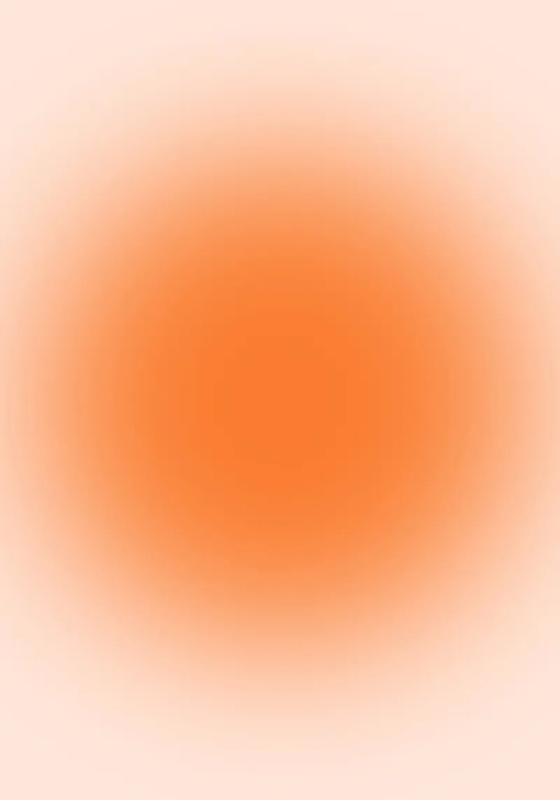 Warm Orange Aura Gradient Minimalist Art Print hahnemühle by homdeco