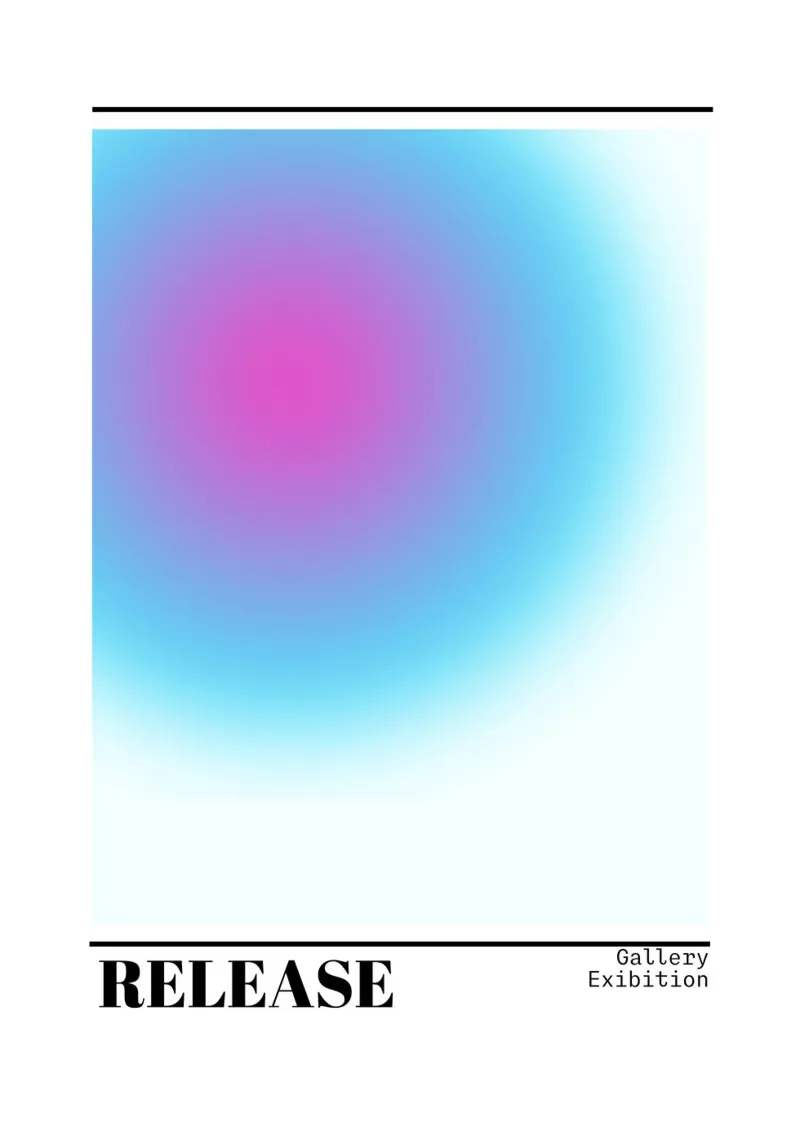 Release Aura Gradient Art Print - Exposition de la galerie panneau forex de homdeco