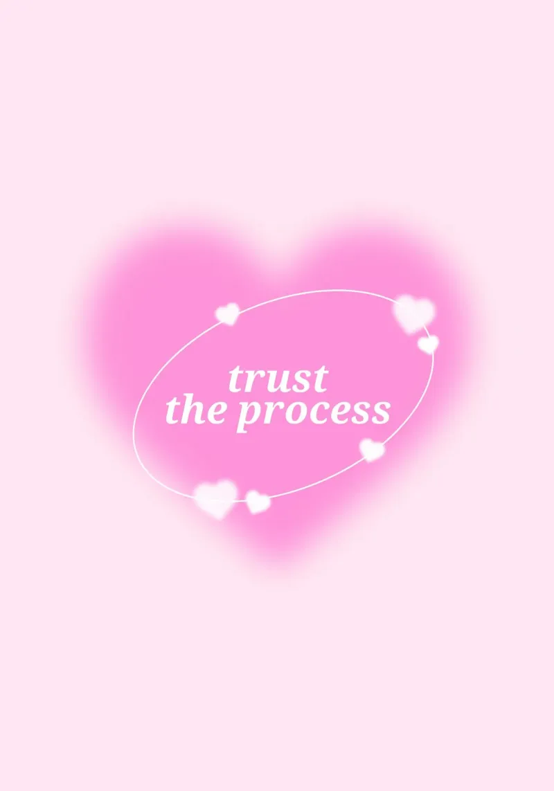 Trust The Process Pink Heart Aura Print - Liebe & Wachstum Hahnemühle von homdeco