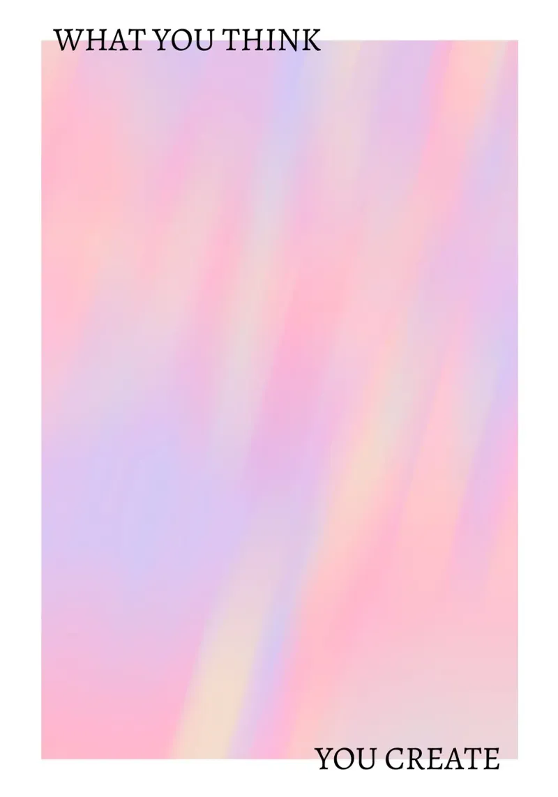 What You Think You Create - Pastel Aura Gradient Print canvas by homdeco