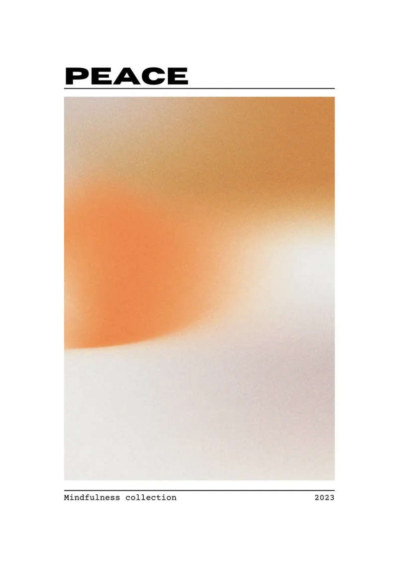 Peace Aura Kleurverloop Print - Mindfulness Collectie canvas met Baklijst van homdeco