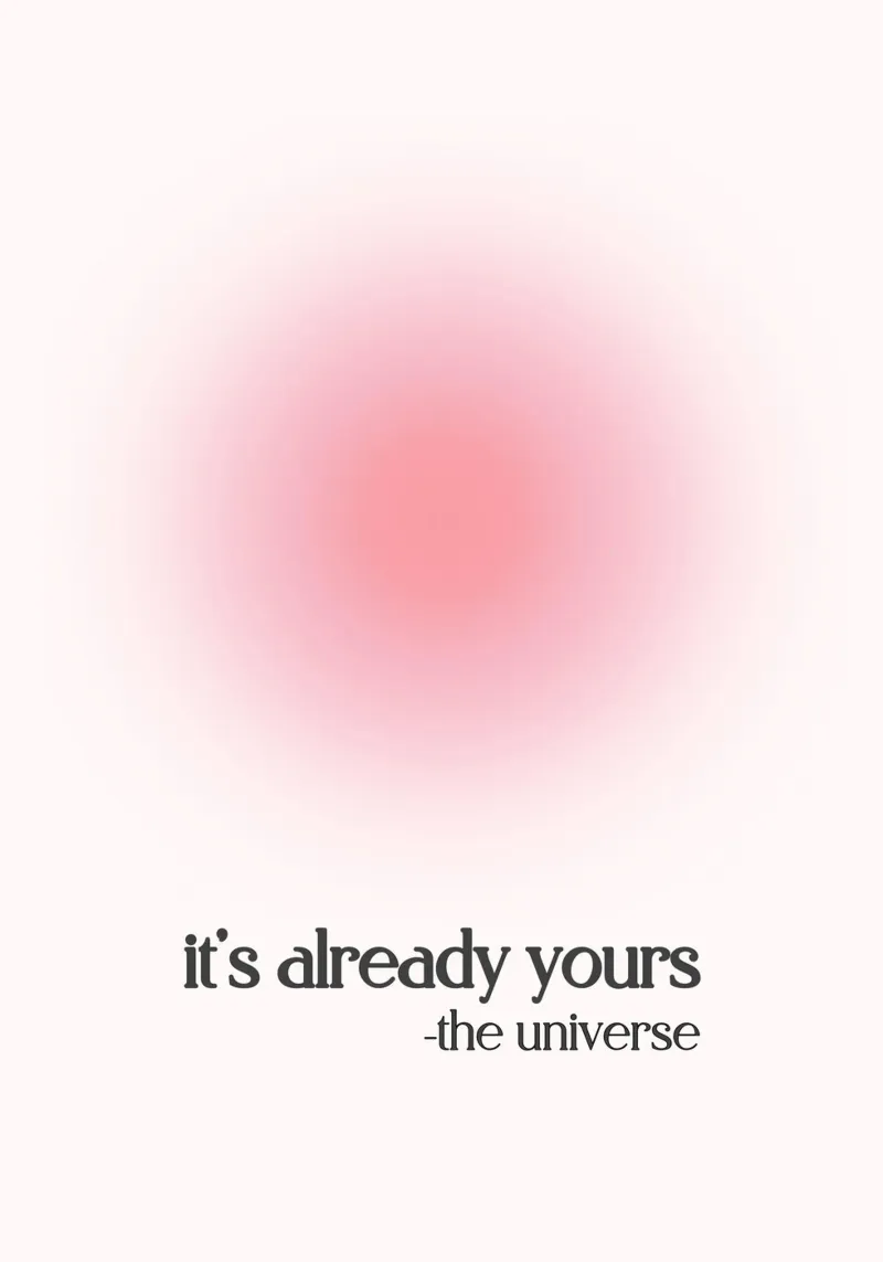 It's Already Yours Aura Print - Universe Manifestation hahnemühle by homdeco
