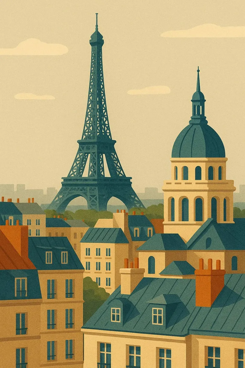 Parigi in controluce pellicola backlit da JETLAG | affiches voyage