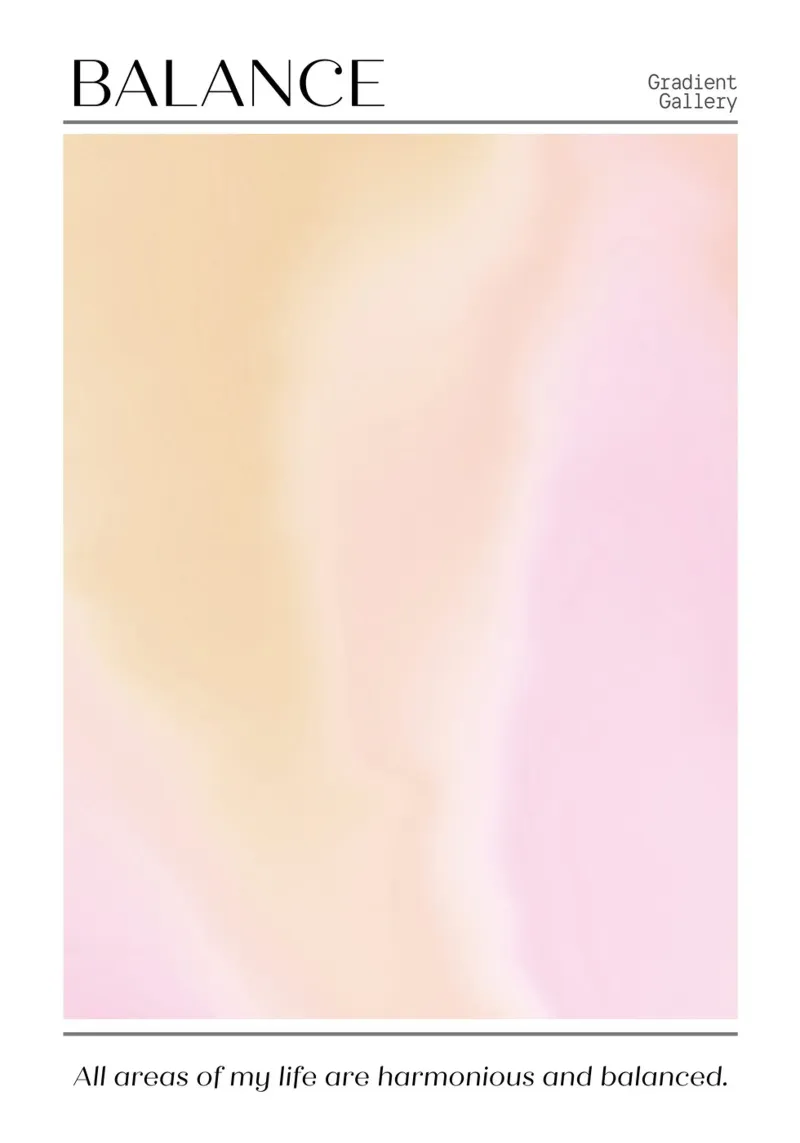 Balance Aura Gradient Print - Harmonious Life Art metacrilato de homdeco