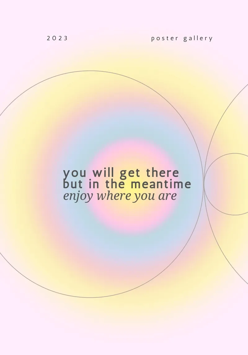 You Will Get There Aura Gradient Poster Print metacrilato de homdeco