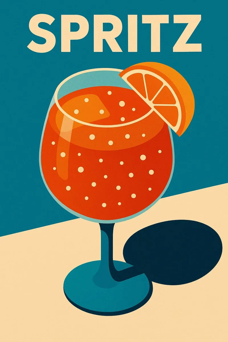 Spritzer vitaminé Poster von Boissons - Affiches & posters - Retro