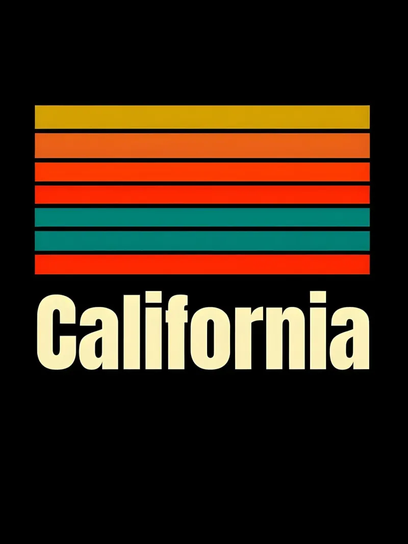 California Retro Stripes pellicola backlit da 🥝 KIWI STORE