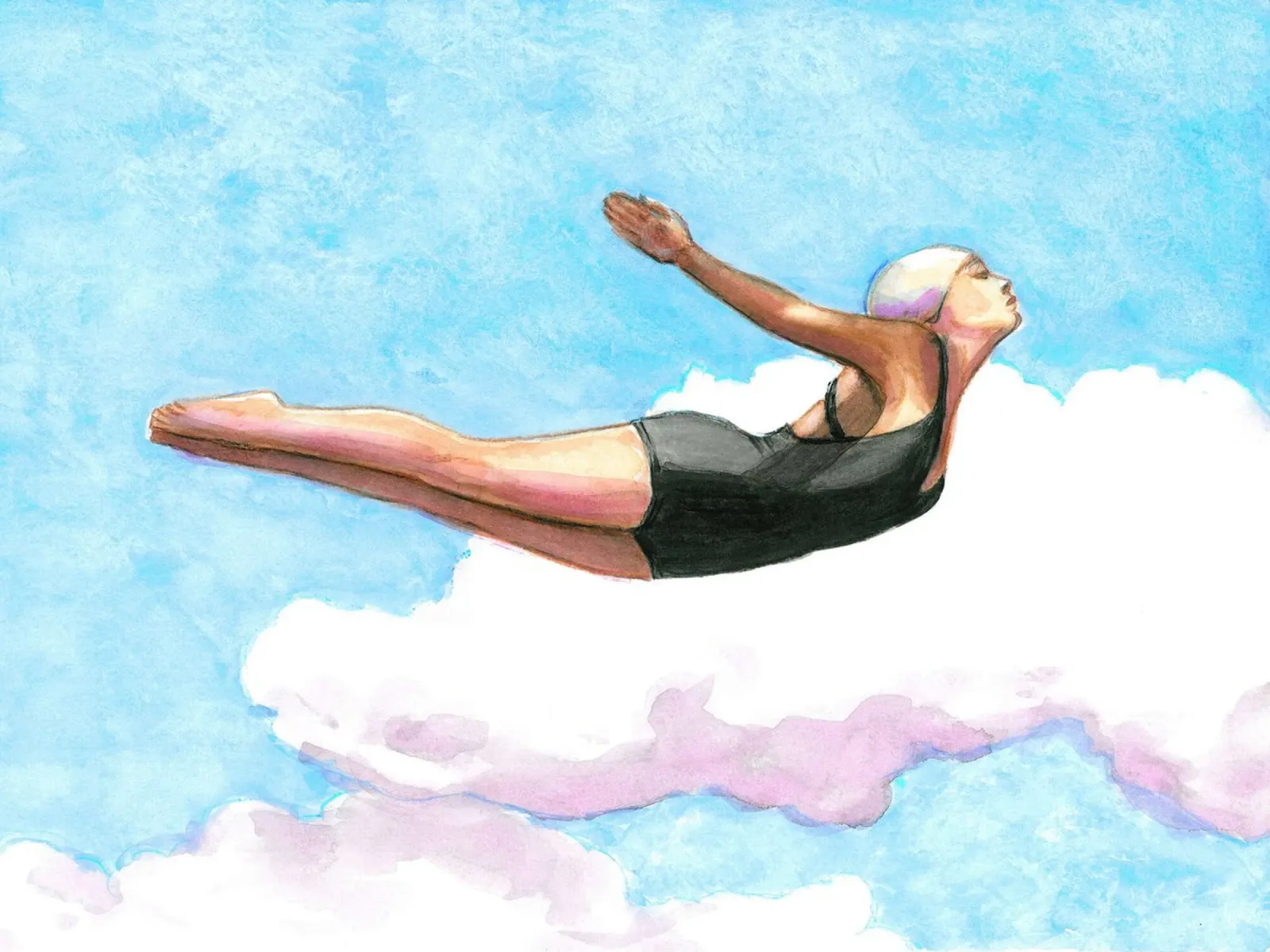 Sarah Morrissette - Diver in Lavender Clouds pellicola backlit da Rachelwhell