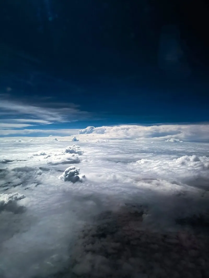 paesaggio nuvoloso aereo alluminio dibond da space words