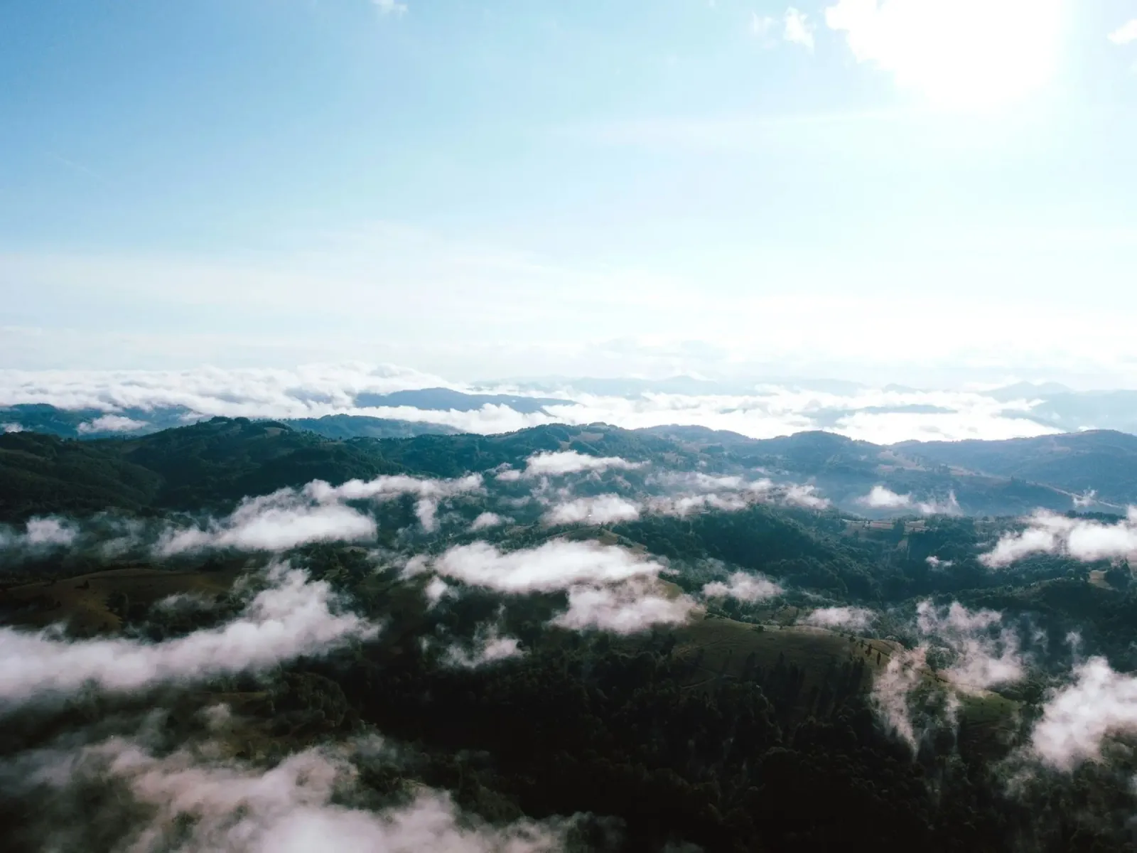 clouds on mountains hills acrylic glass by space words