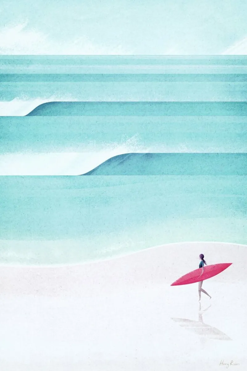 Surf Girl II poster by Henry Rivers