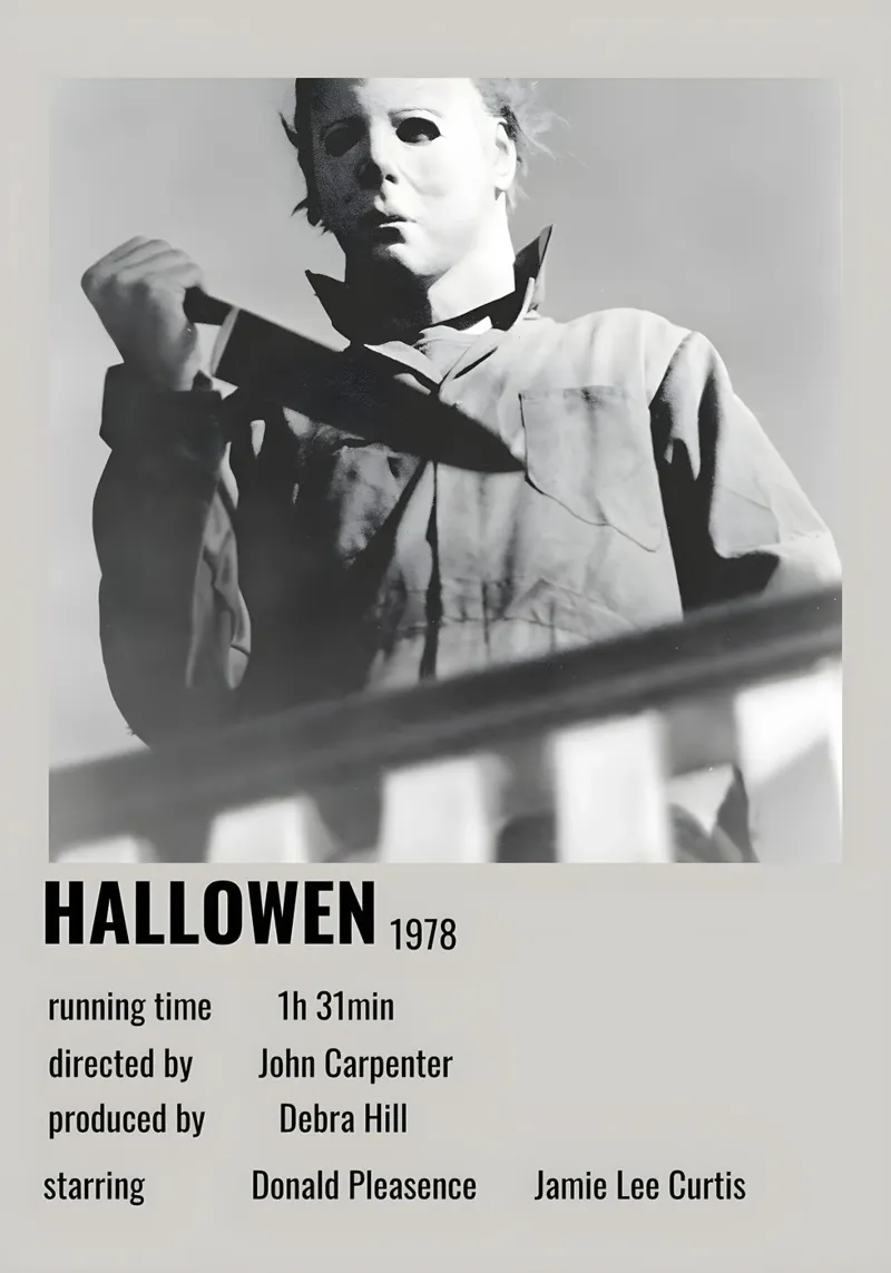 HALLOWEN 1978 poster met aluminium frame van MVFminimalist