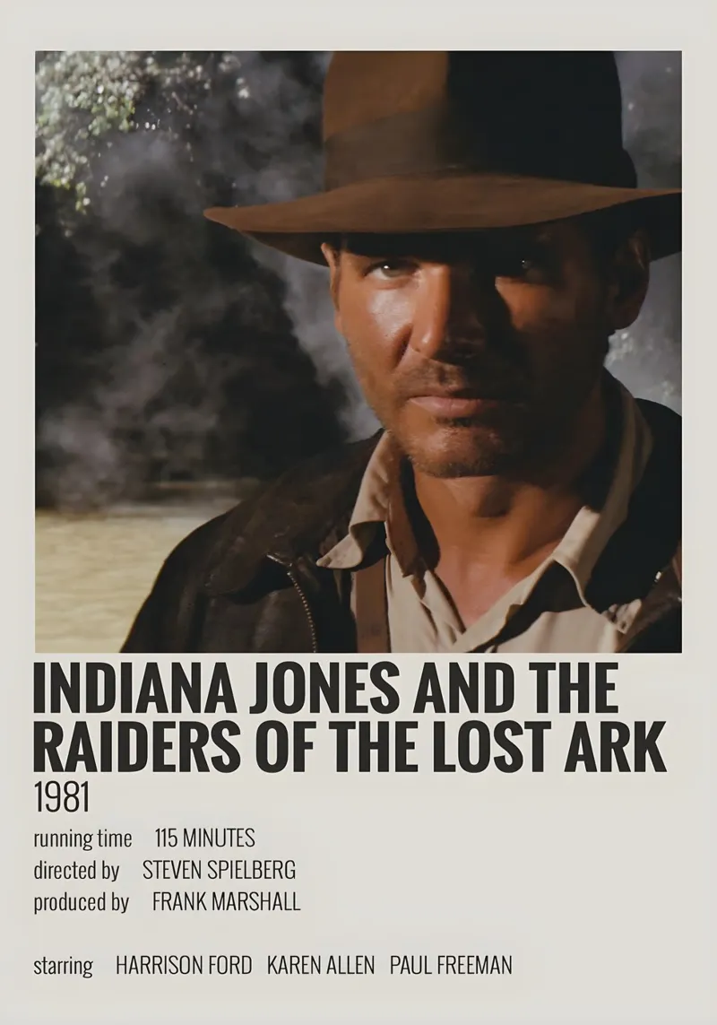 INDIANA JONES AND THE RAIDERS OF THE LOST ARK 1981 plexiglass da MVFminimalist