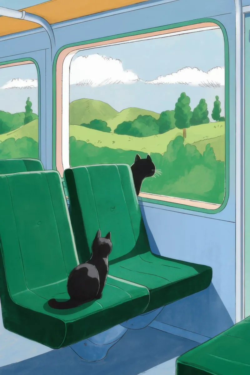 Train Window View canvas by Pale Aura