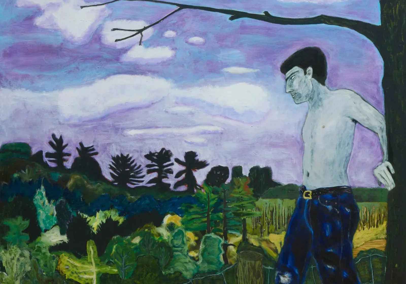 Peter Doig - painting At The Edge of Town canvas by Milfordwings