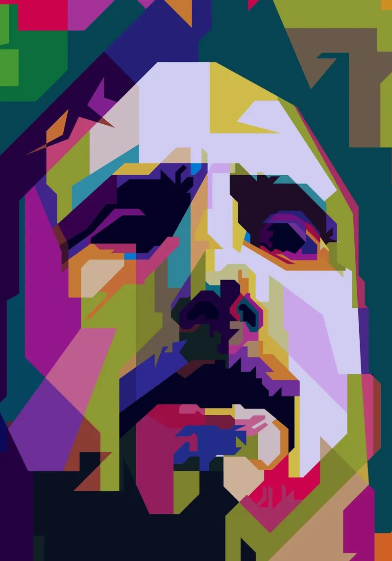 Zack De La Rocha Cantante rock Pop Art WPAP pellicola backlit da Artkreator