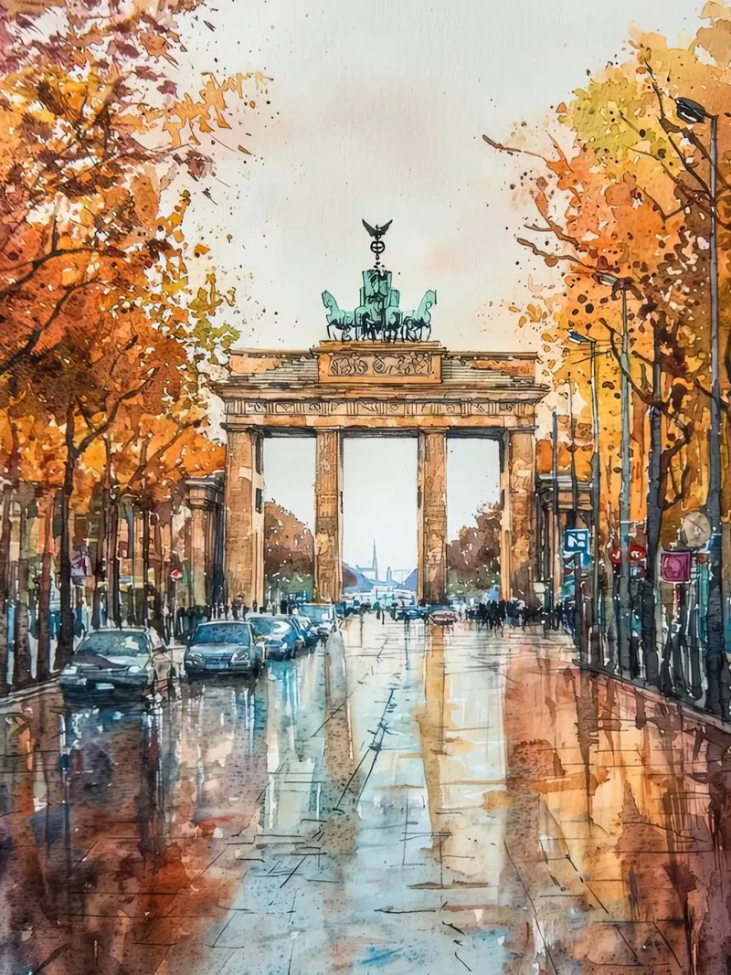 Viaggio a Berlino pellicola backlit da Travel