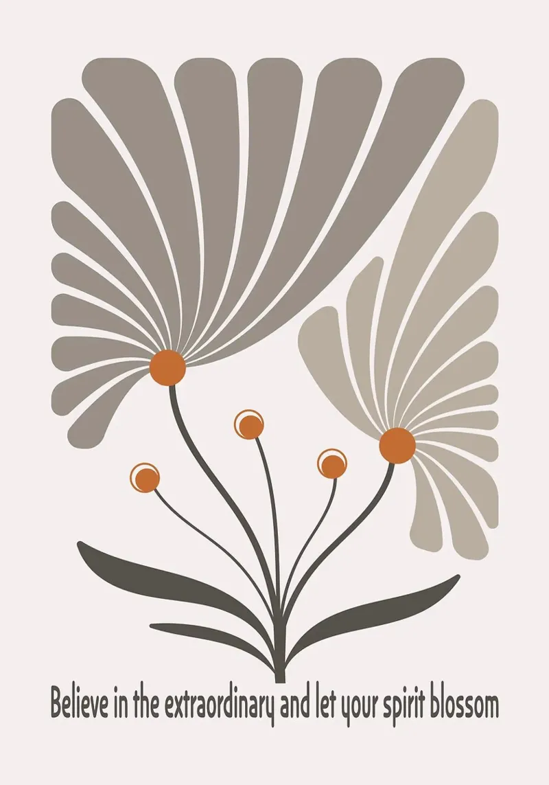 Fantasy Beige Flower poster by Patrick J Curtis