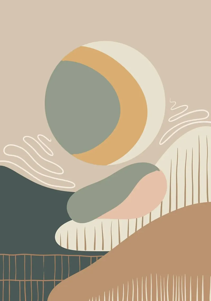 Serenity in Motion, Modern Abstract Minimalism canvas by Patrick J Curtis