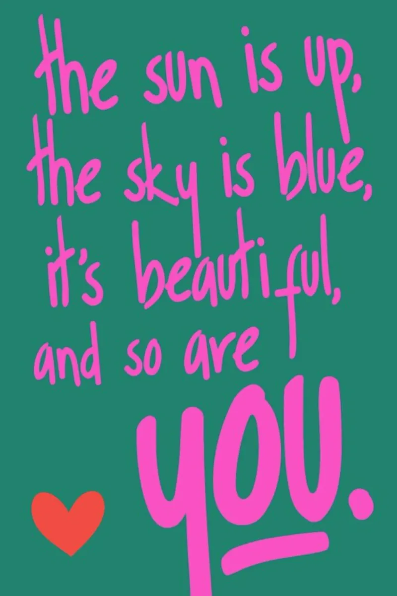 You Are Beautiful poster con telaio in legno da Kubistika